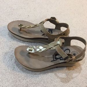 OTBT Braided Thong Wedge Heel Sandal